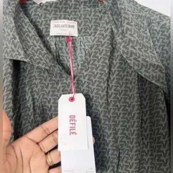 NEW Zadig & Voltaire Silk Shirt Dress - Picture 4 of 5